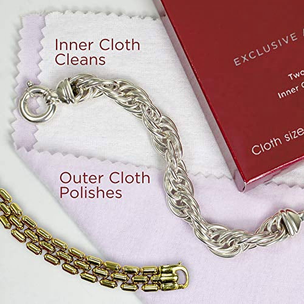 Connoisseurs® Gold & Silver Jewelry Polishing Cleaning Set-For Polishing  Gold and Silver Jewelry, 2 Extra Large Size – 11” x 14” (28 cm x 35.5 cm)