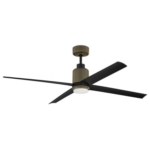 Presley 52 in. Indoor Modern Bronze Finish Ceiling Fan w/ Integrated LED Light & Remote Control