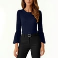 thumbnail image 2 of BLVB Womens 3/4 Sleeve Sparkle Mesh Top Blouses Casual Shirts Crewneck Glitter Night out Tops for Elegant Evening, 2 of 7