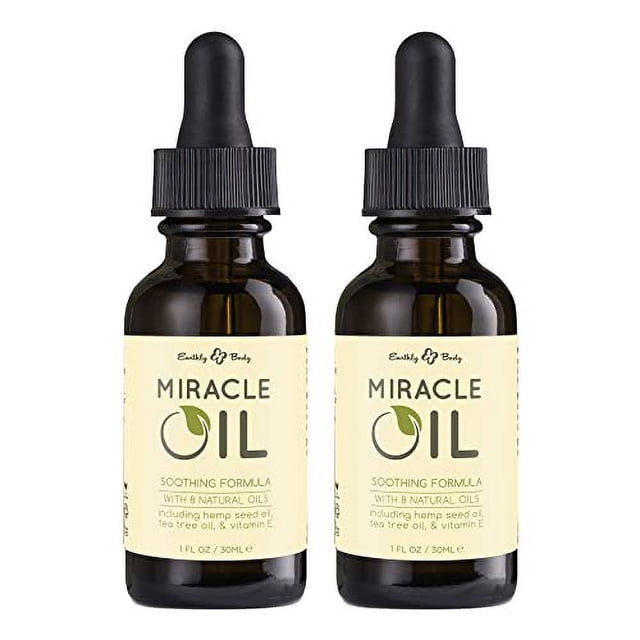 Aceite milagroso Earthly Body, 1 fl. oz. - Pack de 2 - 100% Natural