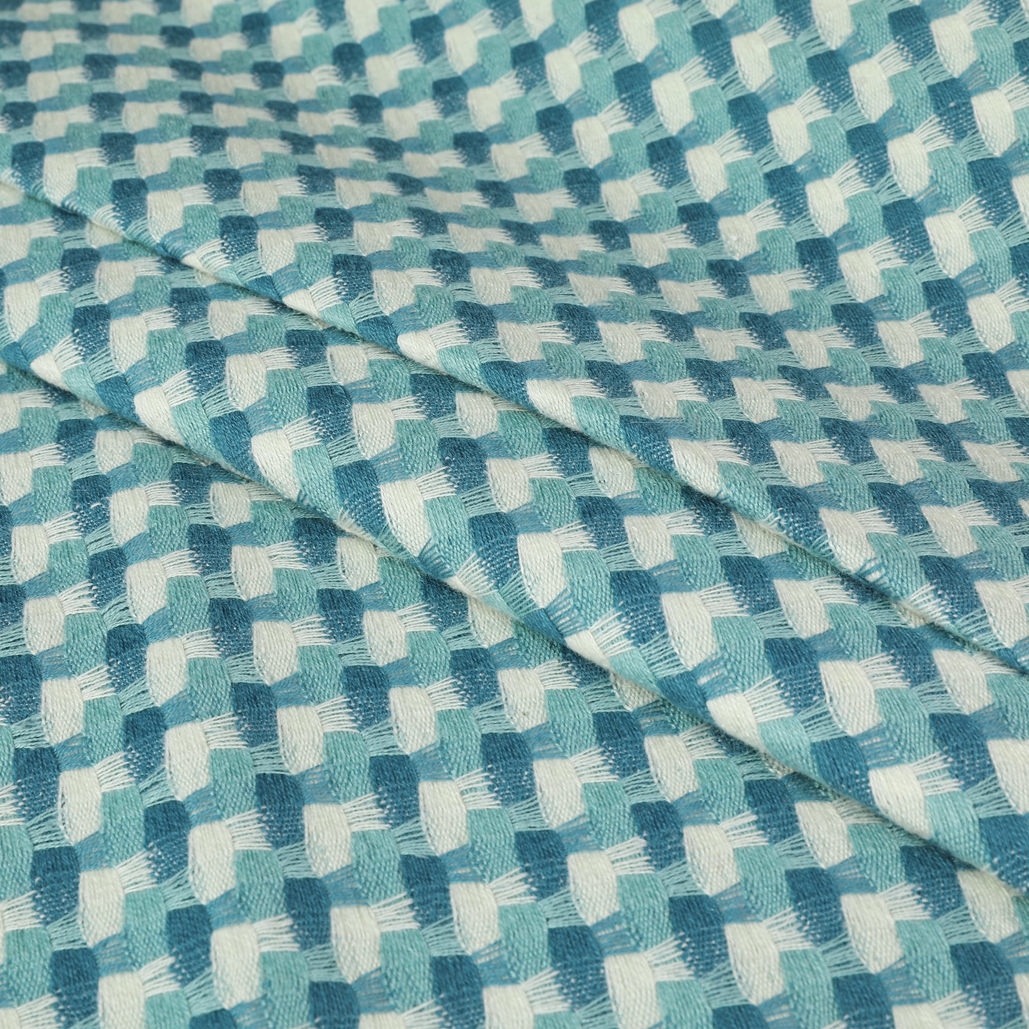 Unique Bargains 2 Pcs Plaid Pillow Covers Square Cushion Covers Decorative Pillow Cases Blue Grid 18" x 18"/12" x 20"