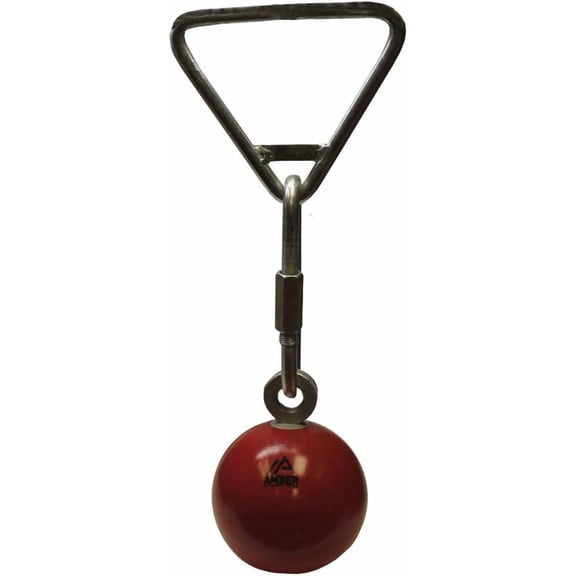 Throwing Weight Hammers Solid Iron Lathe-Turned Ball with Ball Bearing Swivel & Wide Grip Handle, 12 lb