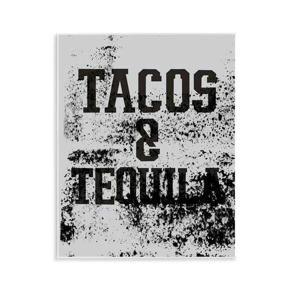 Stupell Industries Tacos & Tequila with Splatter Food & Beverage Painting Unframed Art Print Wall Art, 11 x 14