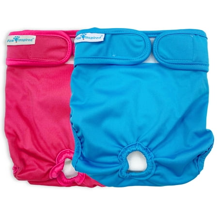 UPC: 0682198751126 | Paw Inspired 2ct Washable Reusable Dog Diapers for Female Doggie  Puppy  Cat | Cloth Diapers for Dogs in Heat  Pet Diapers | Incontinence Diapers that Stay On (Assorted (White Lining)  Large)