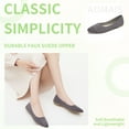 thumbnail image 4 of AOMAIS Women Ballet Flats Classic Faux Suede Pointed Toe Dress Shoes Comfortable Slip On Business Flats Cute Solid Soft Ballerina Flats(Gray 6), 4 of 8