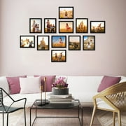 CRUGLA 12 Pack 8x10 Picture Frames, Black Photo Frames Bulk for Wall or Tabletop Decoration