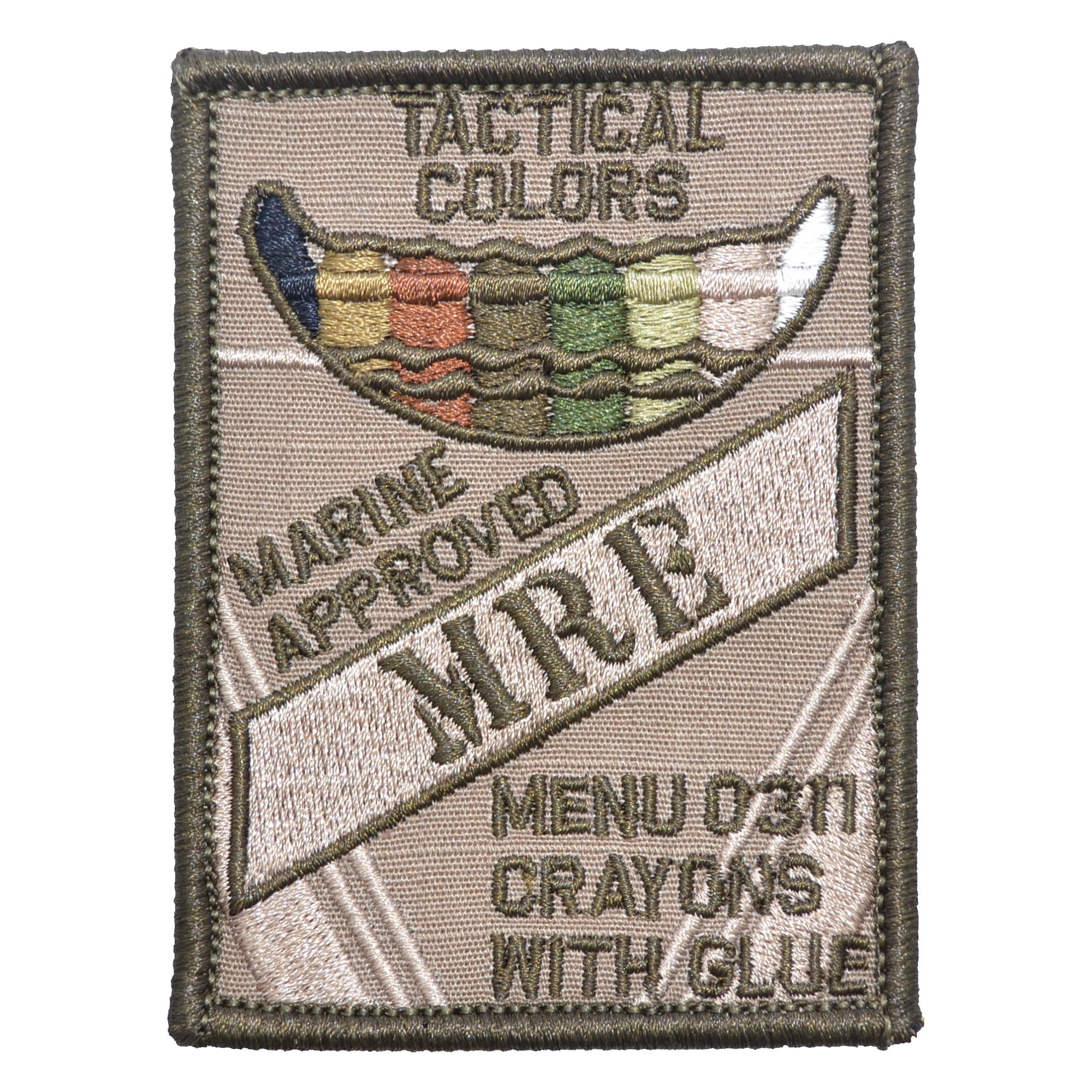 Tactical Color Crayons Marine Approved MRE 2.5x3.5 Patch Walmart