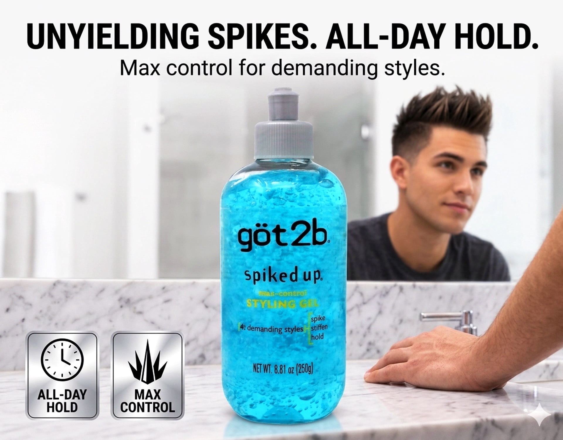 Got 2B Gel Spiked-Up 8.5oz. (2 Pack) - Walmart.com