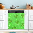 thumbnail image 5 of Clover and Fairy Hat Dishwasher Magnet Cover Front Door Decorative Refrigerator Covers Magnetic Sheet Sticker Wash Machine Fridge Panel Decal for Kitchen Appliance 23x26 in, 5 of 6