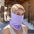 thumbnail image 5 of Unique Bargains 1 Pc Neck Gaiter Ice Silk Solid Scarf Mask Bandana Light Purple, 5 of 5