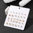 thumbnail image 2 of 15 pares de pendientes de flor para mujeres y niñas, preciosos para el trago, hipoalergénico, joyería para el cuerpo, jinwen pendientes corazones surtidos, 2 of 6