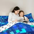 thumbnail image 5 of Homewish Pixelated Miners 2pcs Bedding Comforter Set For Boys Girls,Abstract Ombre Gamer Twin Comforter Sets,Video Game Breathable Bedding Set,Microfiber Bedroom Decor,Reversible, 5 of 8