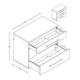 thumbnail image 2 of Prepac HangUps Manufactured Wood 3-Drawer Base Storage Cabinet, 2 of 5