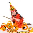 thumbnail image 3 of Bolsas de dulces de Halloween YONGSHENG fieltro artesanal Calabaza 8 piezas, 3 of 5