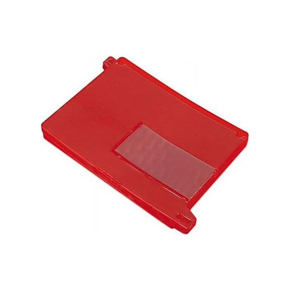 Smead 61950 End Tab Out Guides with Pockets, Poly, Letter, Red, 25/Box