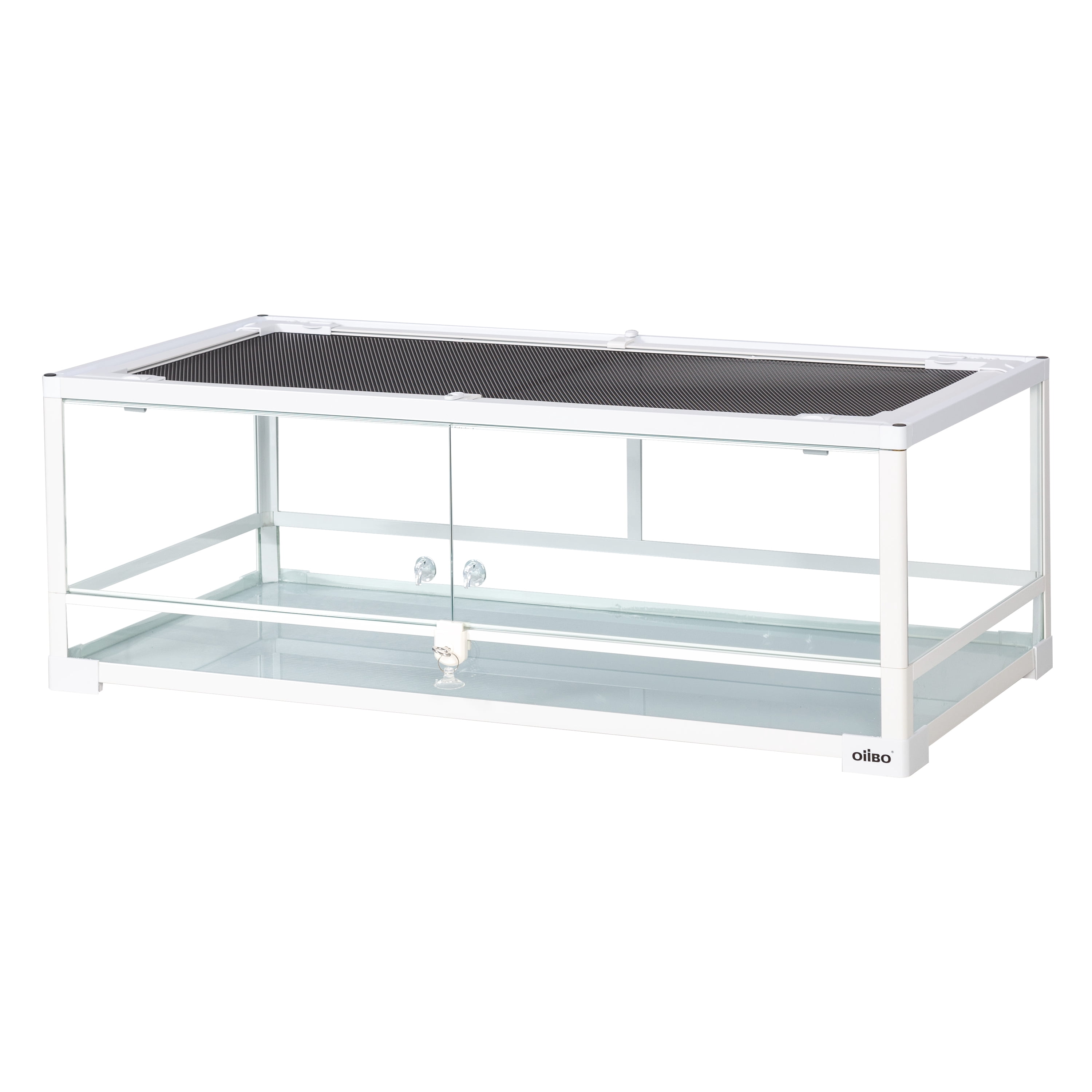 OiiBO Reptile Glass Terrarium with Swing Doors,  36" x 18" x 12.6"(35 gallon), White