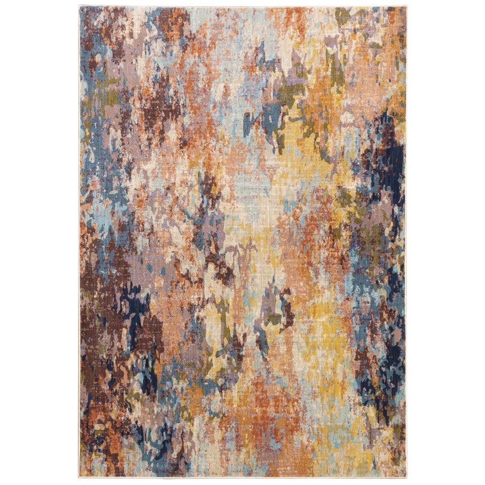 Devon Contemporary Abstract Area Rug, Multi/ Multi, 4' x 6' Walmart