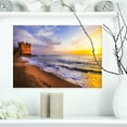 thumbnail image 1 of Castle Santa Severa over Sunset Italy - Seashore Canvas Art Print, 1 of 3