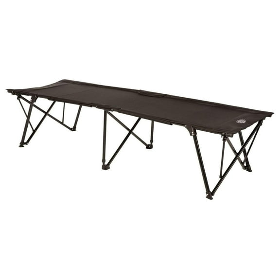 Kwik Cot Camping Bed - Portable Folding Cot for Adults - Quick Setup Single Sleeping Cot with Storage - 300lb Capacity - 600D Carry Bag - Black One Size