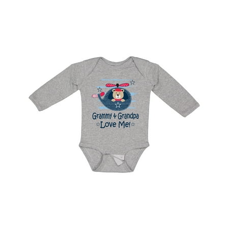 

Inktastic Grammy and Grandpa Love Me Grandson Outfit Gift Baby Boy Long Sleeve Bodysuit