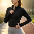 thumbnail image 5 of Women's Running Jacket Long Sleeve Zip Up Slim Sports Jacket UPF 50+ Lightweight Training Jacket Yoga Gym Fitness Tops with Thumb Hole Soft Lightweight Jacket Daily Travel Outfits, 5 of 8