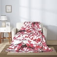 thumbnail image 4 of Pink Sakura Japan Cherry Blossom Throw Blanket Soft Sofa Bed Fleece Blankets For Men Women Boy Girl Gifts Blankets 40"X30", 4 of 9