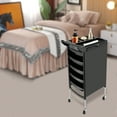 thumbnail image 5 of Rolling Barber Beauty Salon Cabinet 5-Drawer Trolley Stylist Station Equipment, 5 of 22