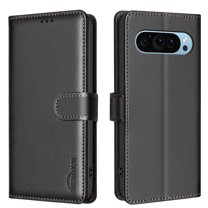 for Google Pixel 9 Pro XL Wallet Case, with [RFID Blocking] Card Slots Strong Magnetic PU Leather Flip Fold Protective Adjustable Kickstand Phone Case for Google Pixel 9 Pro XL - Black