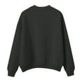 thumbnail image 4 of Stichou Women’s Oversized Sweatshirt Crewneck Pullover Top Casual Mock Neck Plain Shirt 2025 Fall Winter Clothes Dark Gray 2XL, 4 of 5