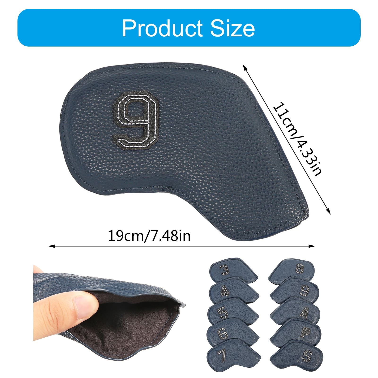 10Pcs Golfs Mallets Putter Headcover Golfs Club Head Covers Men Women Golfs Driver Golfs Club Covers Iron Headcover