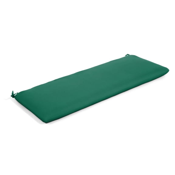 Casual Cushion Outdoor Bench Cushion, Sunbrella Fade & Water Resistant for Porch Swings, Garden Benches & Settees, 48"W x 18"D, 2.5" thick, Reversible, Canvas Forest Green