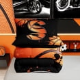 thumbnail image 7 of Homewish Cartoon Basketball Sports Bedding Comforter Set for Kids Boys, Black Orange Monogrammed S Twin Comforter Sets, Black Reversible, 2pcs, 7 of 7