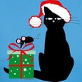 thumbnail image 3 of CafePress - Santa Cat &Amp; Mouse Women'S Dark T Shirt - Women's Traditional Fit Dark T-Shirt, 3 of 4