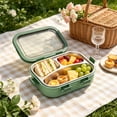 thumbnail image 6 of TACILIP Classroom Supplies, 1PCS Bento Box Lunch Box 3 Compartment Snack Containers Reusable Lunch Box Lunch Containers For Home Travel Work 850ml, Teacher Gifts, 6 of 6