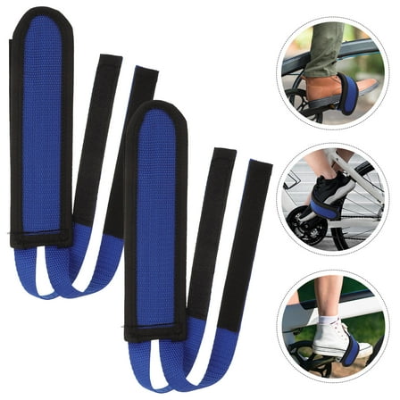 Worgeous Hemoton 2Pcs Exercise Bike Pedal Straps Gym Cycle Adjustable Footrest Straps Portable Pedal Straps