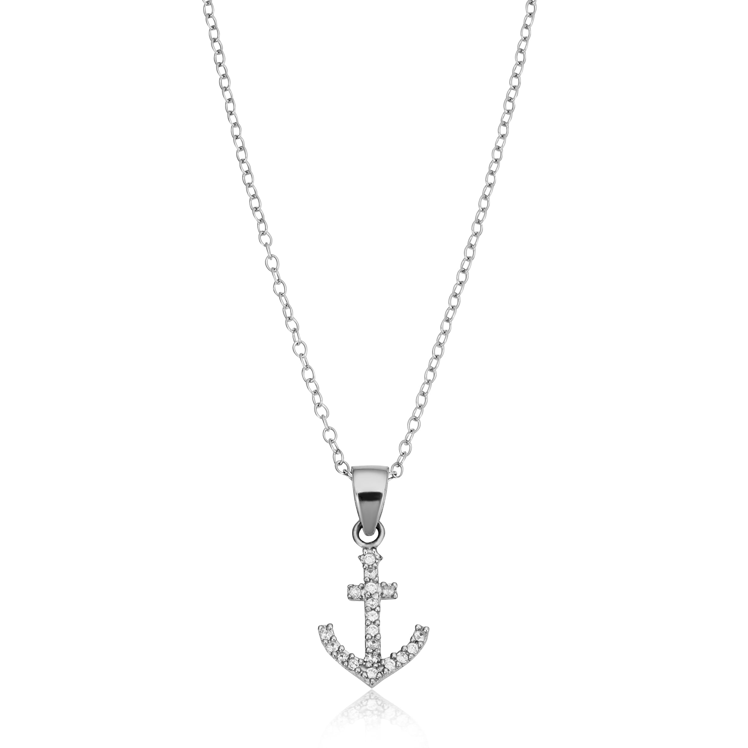 Anchor Pendant Necklace – Stainless Steel, Silver Or Black, With 23.6" Ball Chain – Unisex Nautical Jewelry 2 thumbnail image