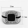 thumbnail image 2 of Anillo Color Plata Para Hombres de Acero Inoxidable Onyx Cuadrado en Linea, 2 of 4