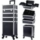 thumbnail image 1 of Stagiant Maleta con ruedas para maquillaje, carrito de almacenamiento grande para cosméticos, 4 en 1, carrito de gran capacidad, estuche de viaje para maquillaje con llave, ruedas giratorias, estuche, 1 of 5