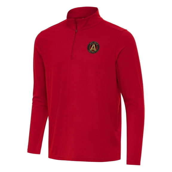 Men's Antigua Red Atlanta United FC Intent Quarter-Zip Jacket