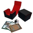 thumbnail image 2 of Estuche De Cubierta, Caja De Cubierta De Tarjeta Caja De Tarjeta De Juego De Gran Capacidad Para Más De 100 Tarjetas Con Funda Contenedor De Cuero De Tarjeta De Cubierta Con Cerradura Magnética Para A Muyoka Hogar, 2 of 7