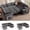 Gray, variant on 111" U Shaped Modular Sectional Sleeper Sofa with Pull Out Bed,8 Seat Black Chenille Couch with 2 Pull-Out Beds,USB Ports,Tool Free Assembly