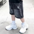 thumbnail image 4 of ZOYOEN Boys Denim Shorts with Pockets- Casual Elastic Waist Fashion Baggy Kids Jean Shorts Black Size 14, 4 of 6