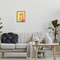 thumbnail image 2 of Stupell Industries Flamingo Calling Dial Telephone Groovy Flowers Wallpaper Graphic Art Black Framed Art Print Wall Art, Design by Amelie Legault, 2 of 5