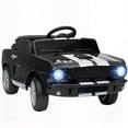 thumbnail image 2 of Qaba Licensed Ford Shelby GT 350 Kids Ride On Car, 12V Battery Powered Electric Vehicle w/ Remote Control, Adjustable Speed, MP3, Smooth Start, Black, 2 of 9