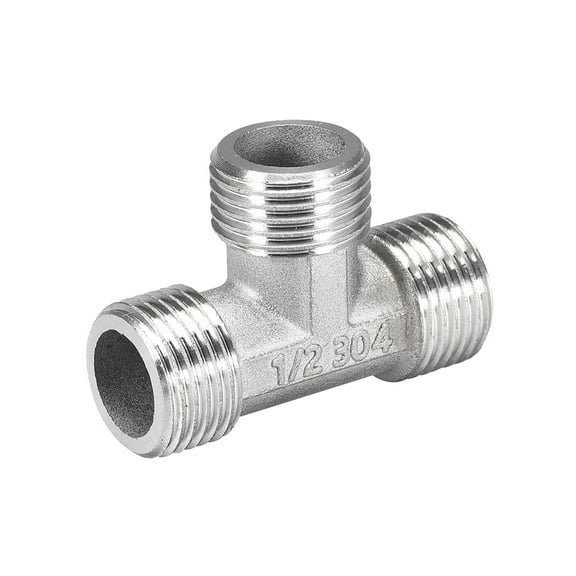 Stainless Steel 304 Cast Pipe Fitting,G1/2 Male,Tee Shaped Connector Coupler