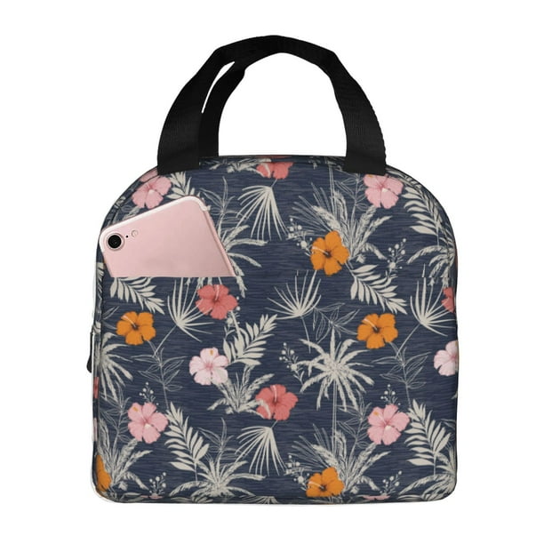 Easygdp Hawaiian Style Bolsa Térmica Premium - Tela Oxford Impermeable, Gran Capacidad, Bolsillo Frontal, Unisex para Trabajo, Escuela, Actividades al Aire Libre y Picnics