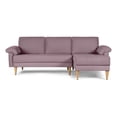 thumbnail image 3 of Sala Modular Reversible Makora Cavalli Con Memory Foam, Color Palo De Rosa, Lino Respaldo Reclinable De 3 posiciones., 3 of 10