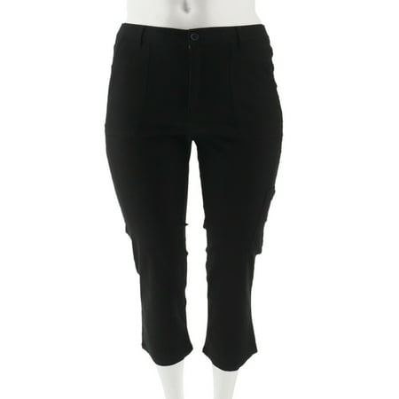- Denim & Co Stretch Twill Crop Pant Cargo Pocket A291664