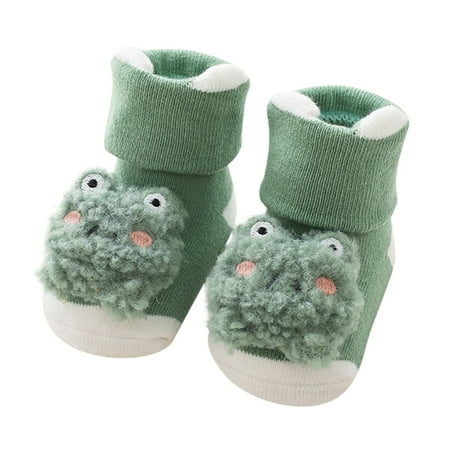 

Warm Winter Baby Socks Cartoon Coral Velvet Warm Socks Cute Plush Ear Kids High Socks