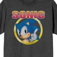 thumbnail image 2 of Sonic the Hedgehog Distressed Art Men's Charcoal Short Sleeve Tee-3XL, 2 of 7